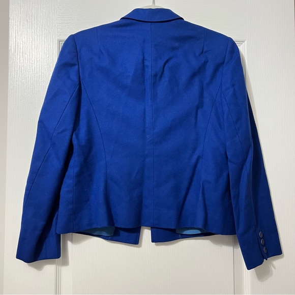 Vintage Pendleton Jewel Tone Blue 100% Wool Blazer Jacket - Picture 8 of 13